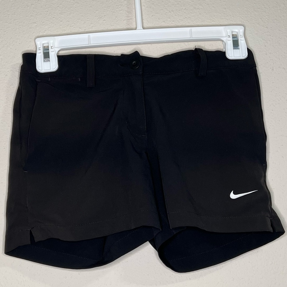 Women’s black golf shorts